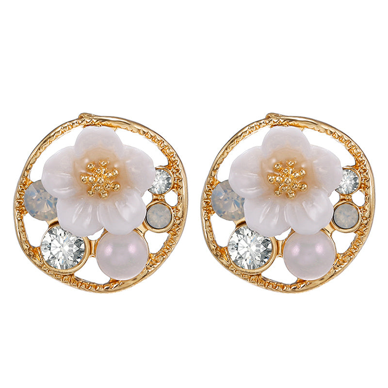 Personalized Pearl Zircon Literary Retro Earrings - FASHIONKULTUR