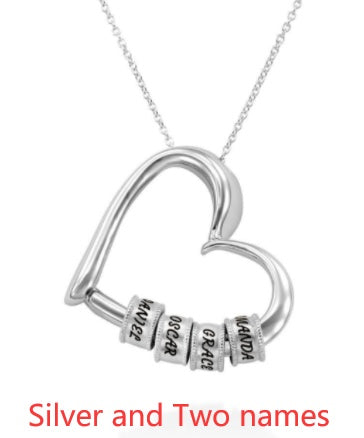 Heart Love Simple Beaded Pendant Necklace - FASHIONKULTUR