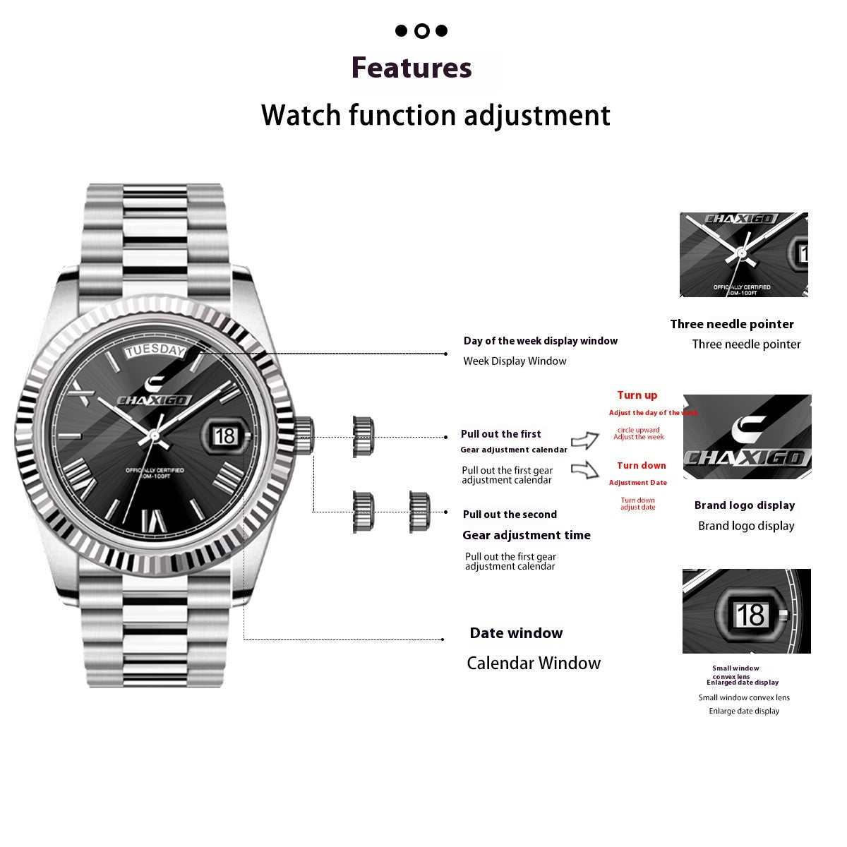 Fashion Men's Watch Steel Band Large Dial Quartz Wrist Watch - FASHIONKULTUR