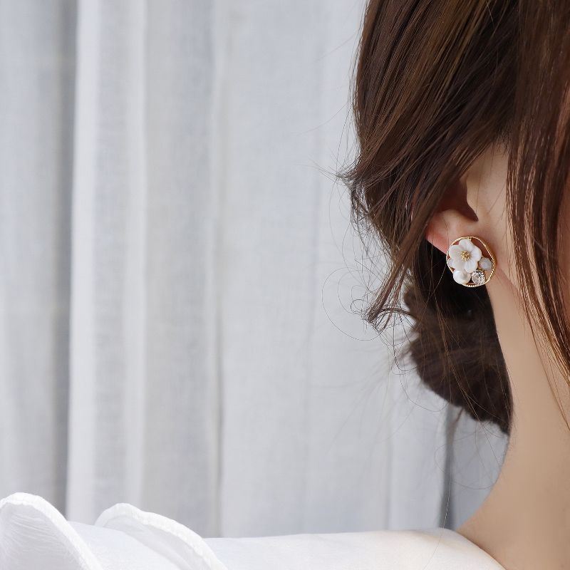 Personalized Pearl Zircon Literary Retro Earrings - FASHIONKULTUR