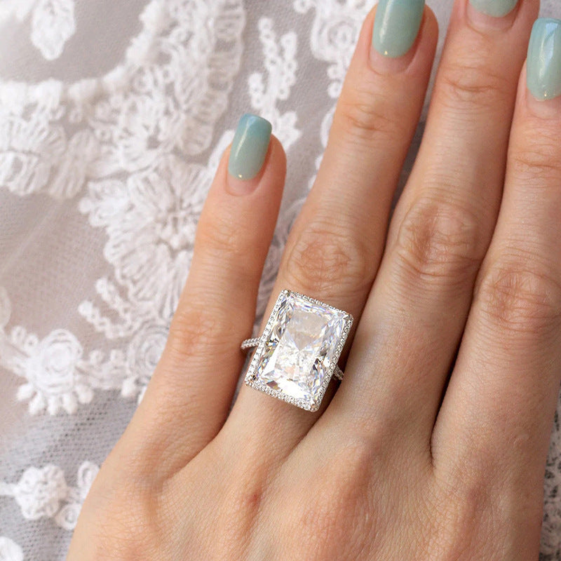 Bright Rectangular Eye-catching Ring Fashion Simple - FASHIONKULTUR
