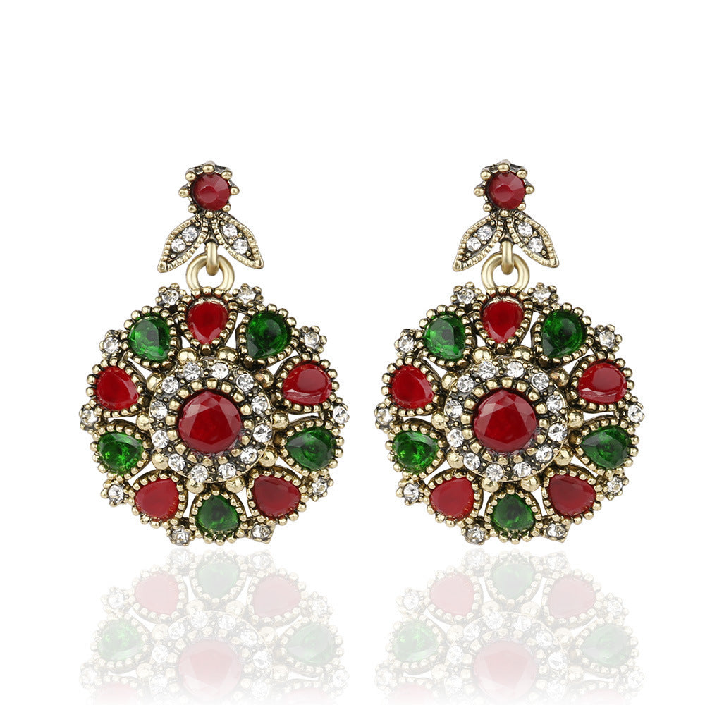 Antique Wedding Necklace Ring Earring Jewelry Set - FASHIONKULTUR