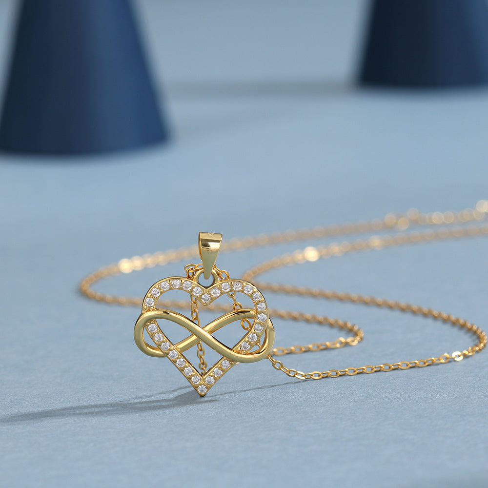 Unlimited Love Necklace Women Wrapped Love Valentine's Day Gifts All Match High-grade Can Not Be Dropped Collarbone Chain - FASHIONKULTUR