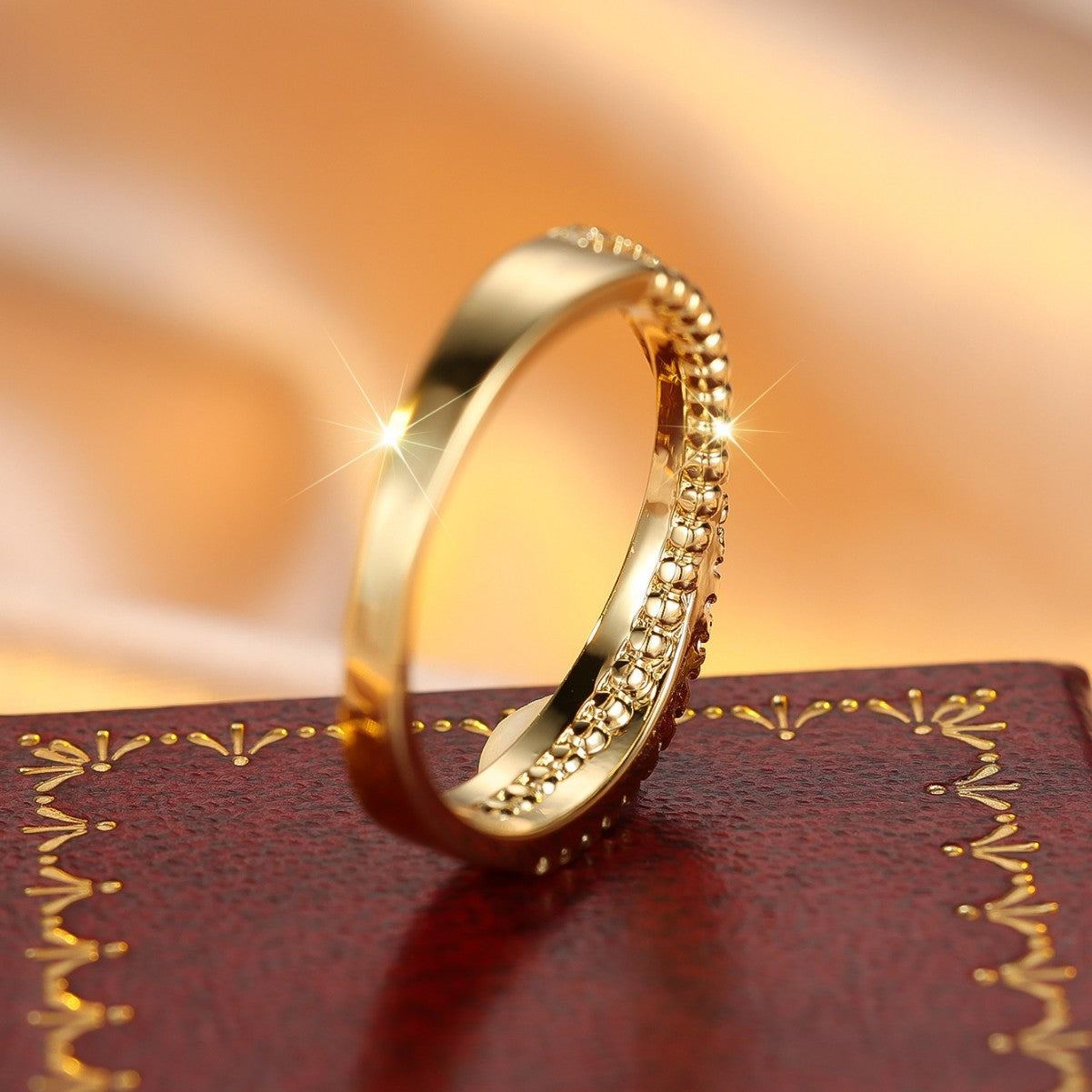 Gold White Diamond Cross Design Ring - FASHIONKULTUR