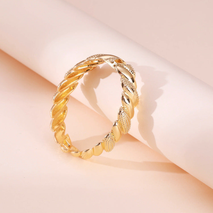 Bracelet Classic Twisted Twist Geometric Alloy - FASHIONKULTUR