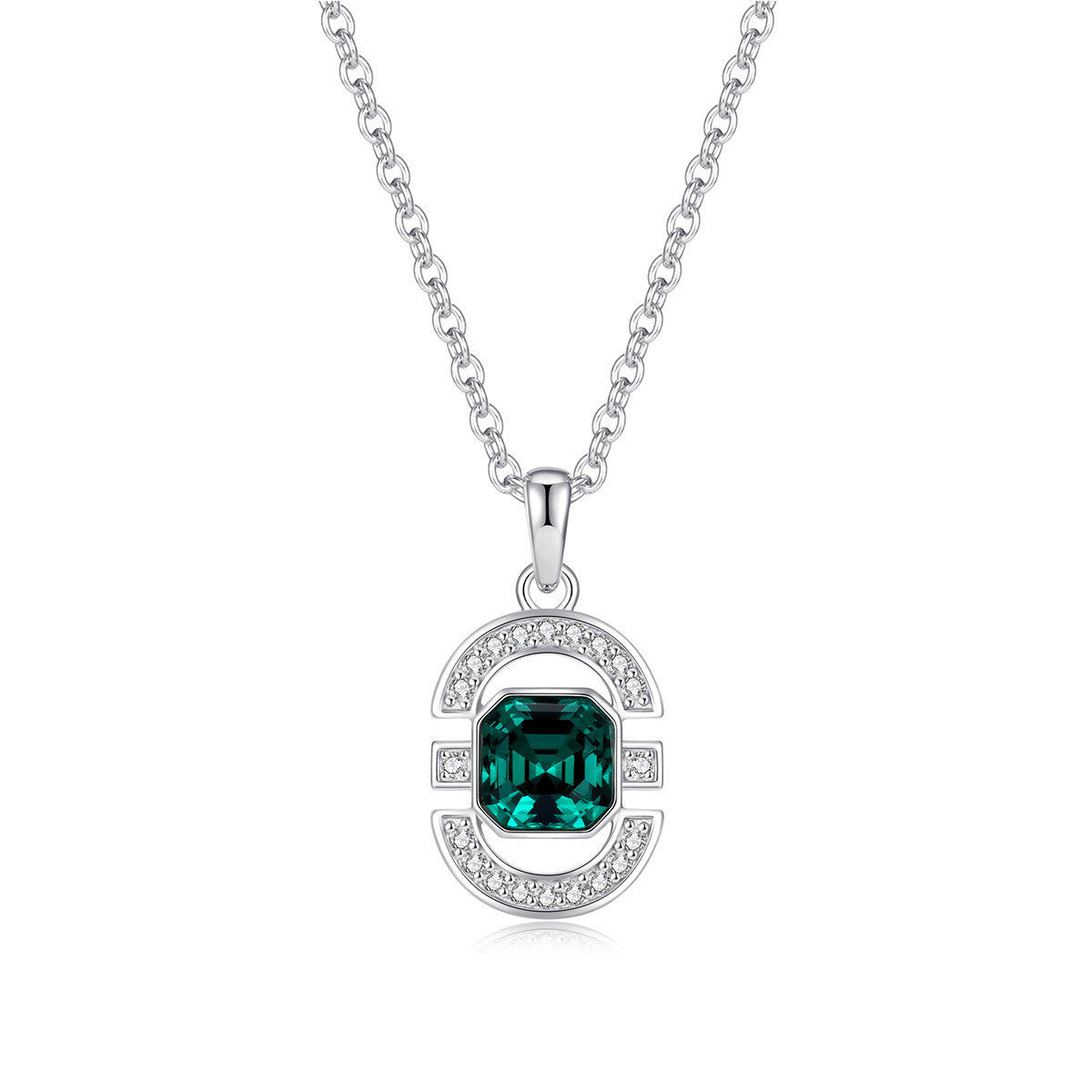 Necklace S925 Sterling Silver Square Jewelry Set - FASHIONKULTUR