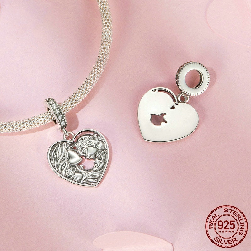 Mother And Daughter Love Sterling Silver Beads Ornament - FASHIONKULTUR
