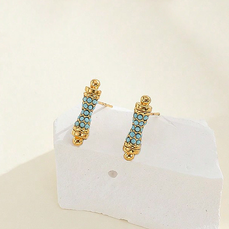 Index Finger Ring Necklace And Earring Suit Acrylic Inlaid - FASHIONKULTUR