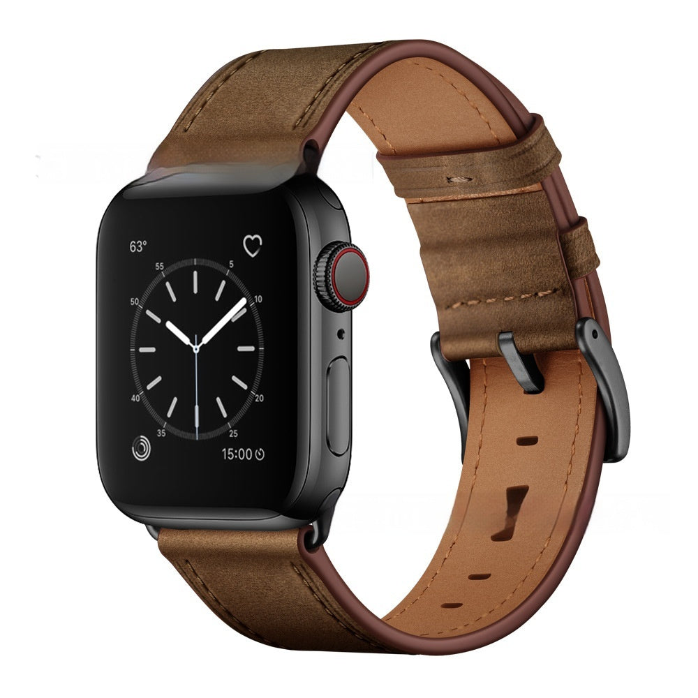 Classic Top Layer Leather Smart Watch Band - FASHIONKULTUR