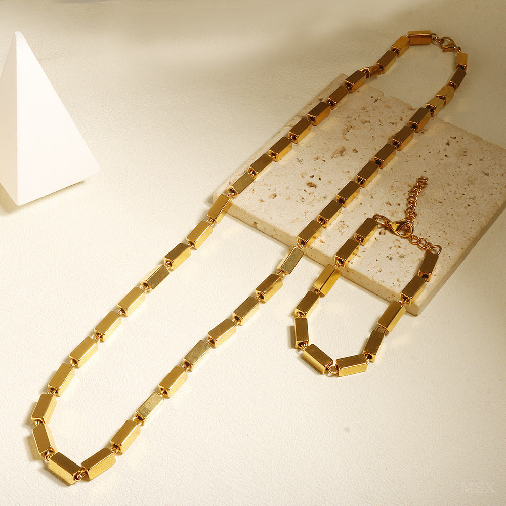 Stainless Steel Jewelry Set Fashion Minimalist Design - FASHIONKULTUR