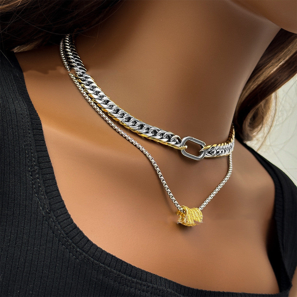 9MM Width Cuban Link Chain Hand Polished Necklace - FASHIONKULTUR