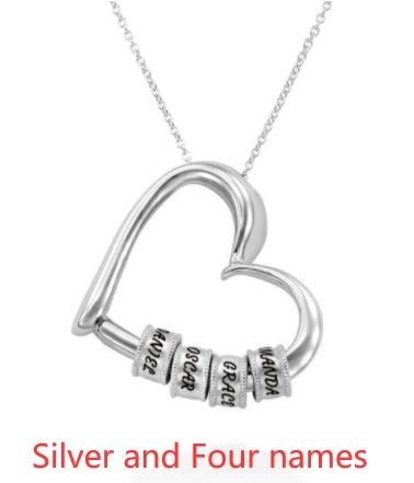 Heart Love Simple Beaded Pendant Necklace - FASHIONKULTUR