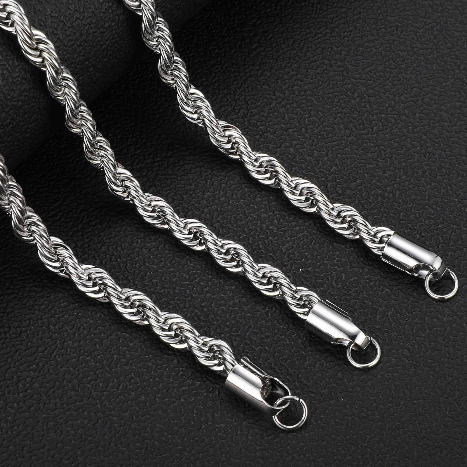 Stainless Steel Hemp Flowers Chain Vacuum Plating Gold Hip-hop Ornament Necklace - FASHIONKULTUR