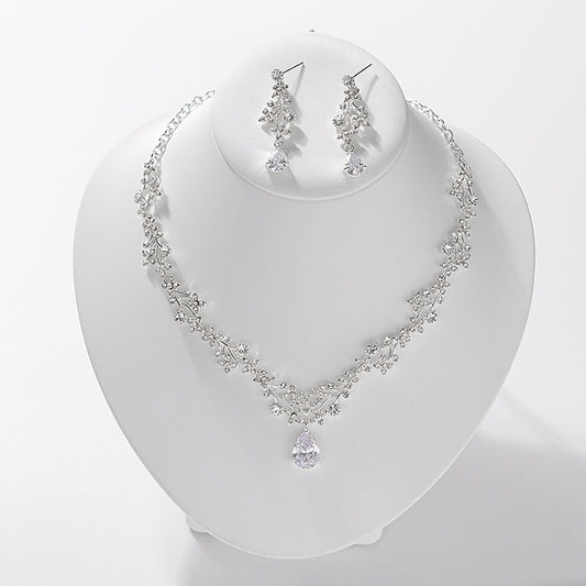 Necklace And Stud Earring Fashion Jewelry Set For Women - FASHIONKULTUR