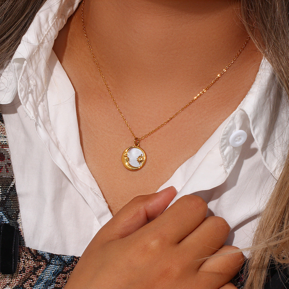 Popular Versatile Shell Moon Necklace - FASHIONKULTUR