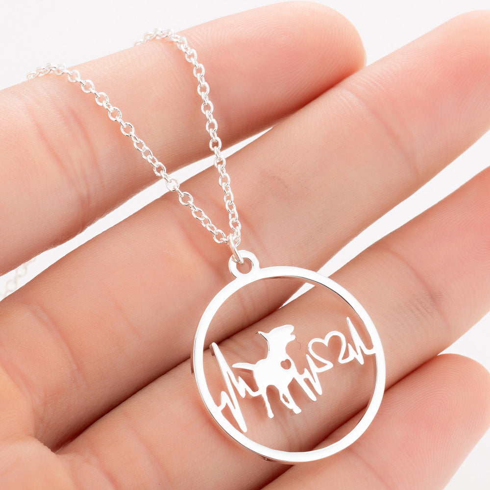 Pet Dog Footprints Paw Necklace Necklaces - FASHIONKULTUR
