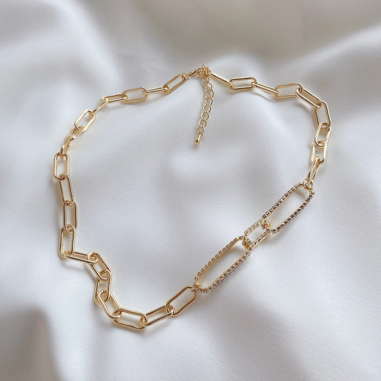 Cold Wind Zircon Metal Chain Necklace Fashion - FASHIONKULTUR