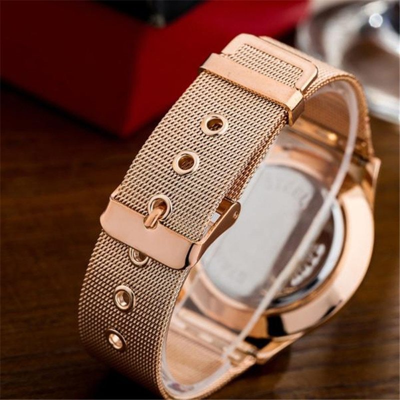 Fashion Alloy Belt Mesh Watch Unisex women's watches Minimalist Style Quartz Watch relogio feminino saat Watches for women - FASHIONKULTUR