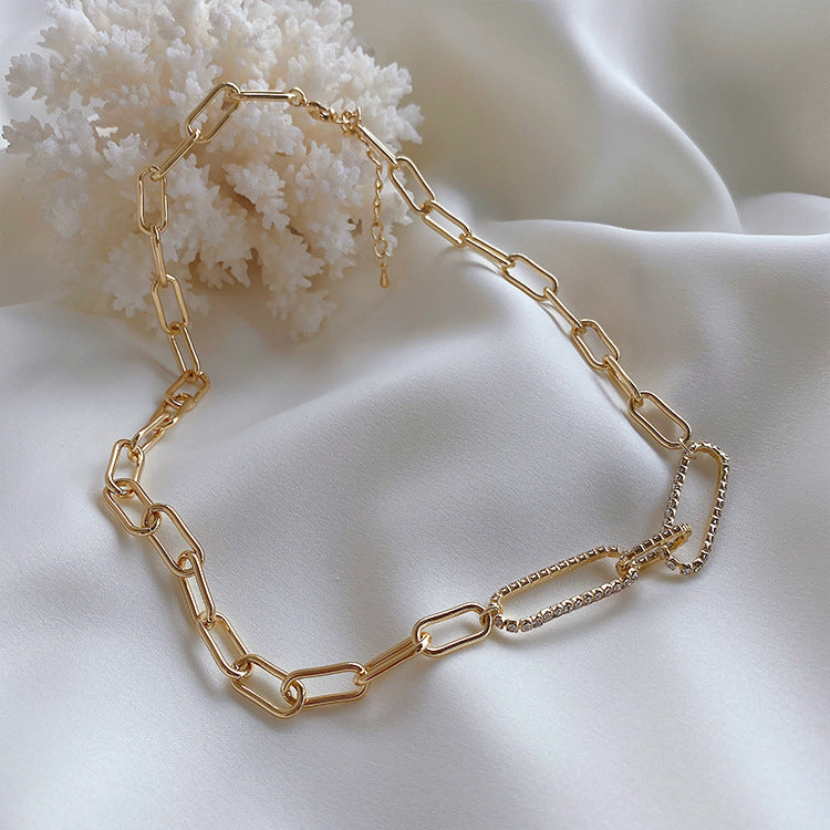 Cold Wind Zircon Metal Chain Necklace Fashion - FASHIONKULTUR