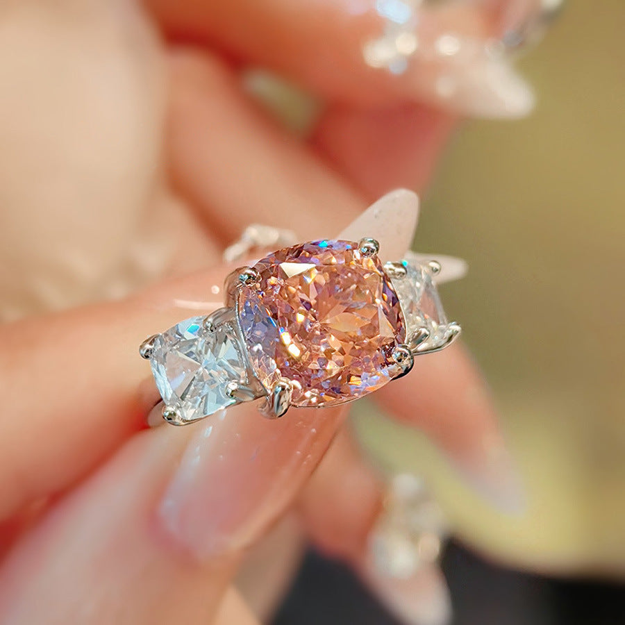 High Carbon Diamond Ice Flower Cut All-match Necklace - FASHIONKULTUR