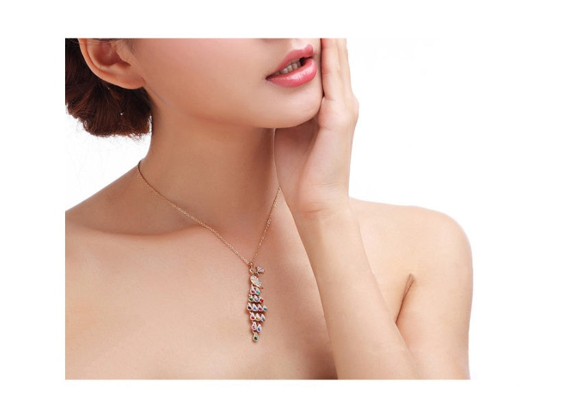 Creative Crystal Peacock Bridal Jewelry Set - FASHIONKULTUR