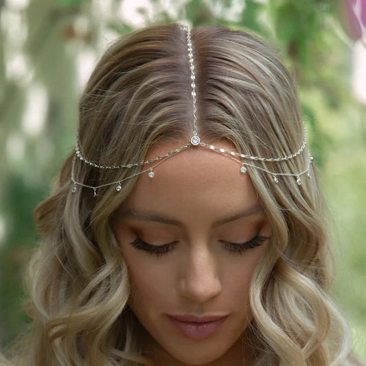 Hair Chain High-grade Rhinestone Pendant Headdress Simple Accessories - FASHIONKULTUR