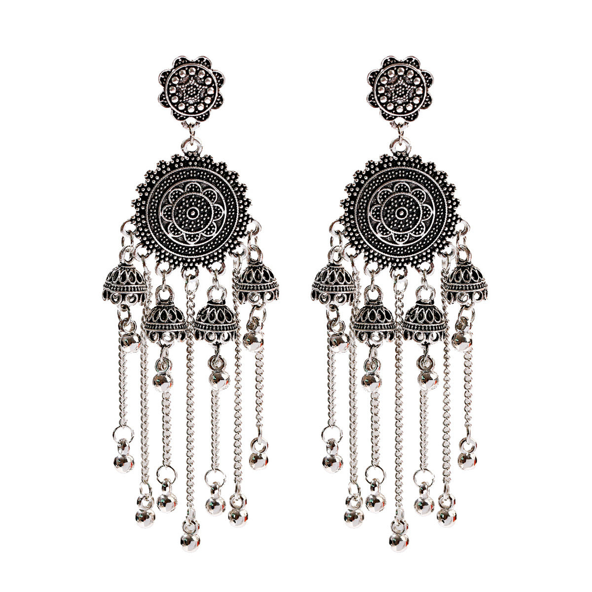 Retro Court Series Ear Rings Nostalgic Elegant Bell Tassel Long - FASHIONKULTUR