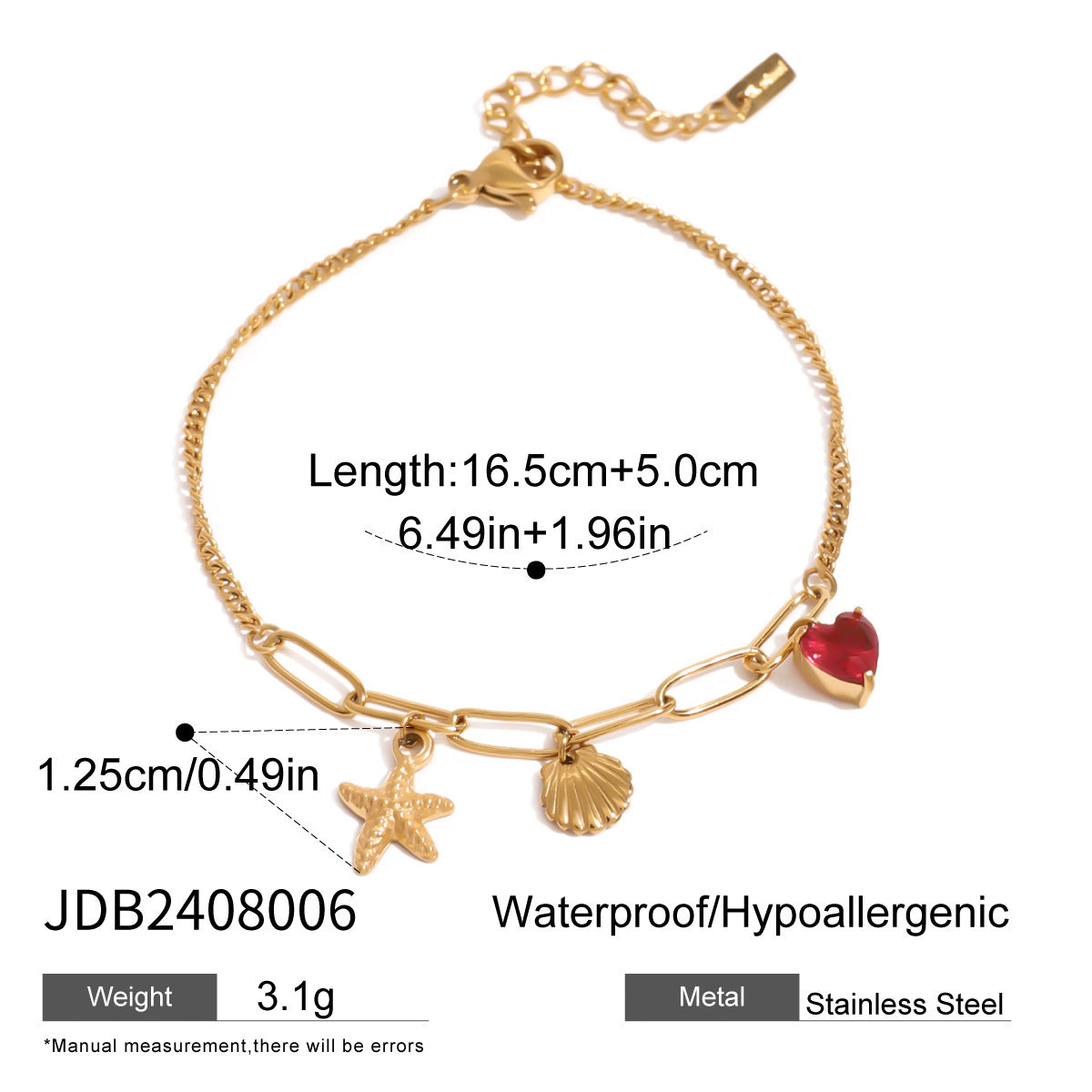 18K Gold Stainless Steel Personalized Bracelet - FASHIONKULTUR