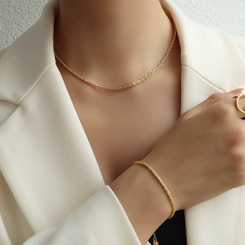 Starry Cauliflower Bracelet Necklace Jewelry Suit - FASHIONKULTUR