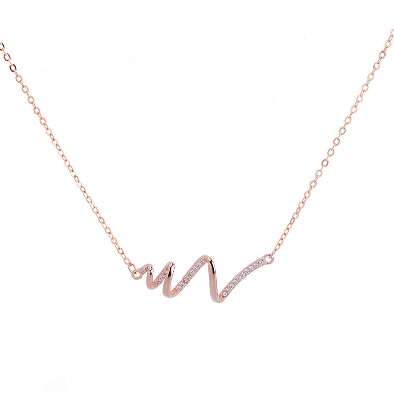 Heartbeat Necklace S925 Sterling Silver - FASHIONKULTUR