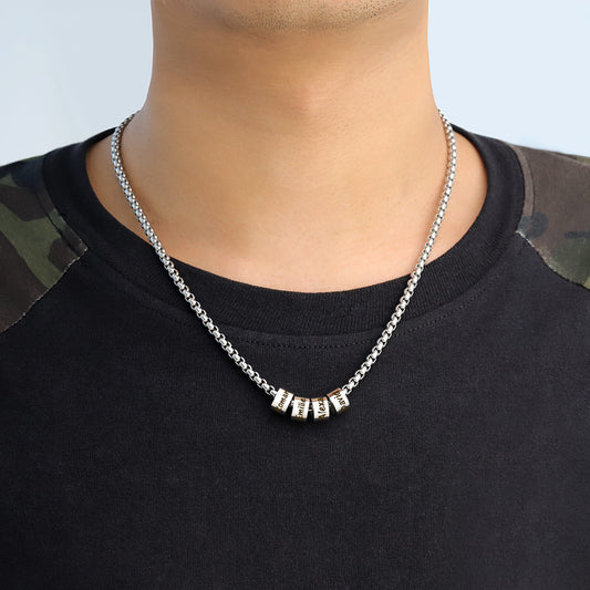 Stainless steel beaded necklace - FASHIONKULTUR