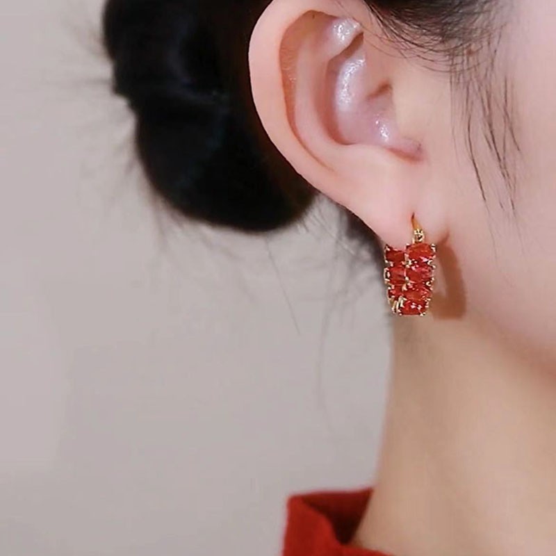 Super Fairy Temperament Red Earrings - FASHIONKULTUR