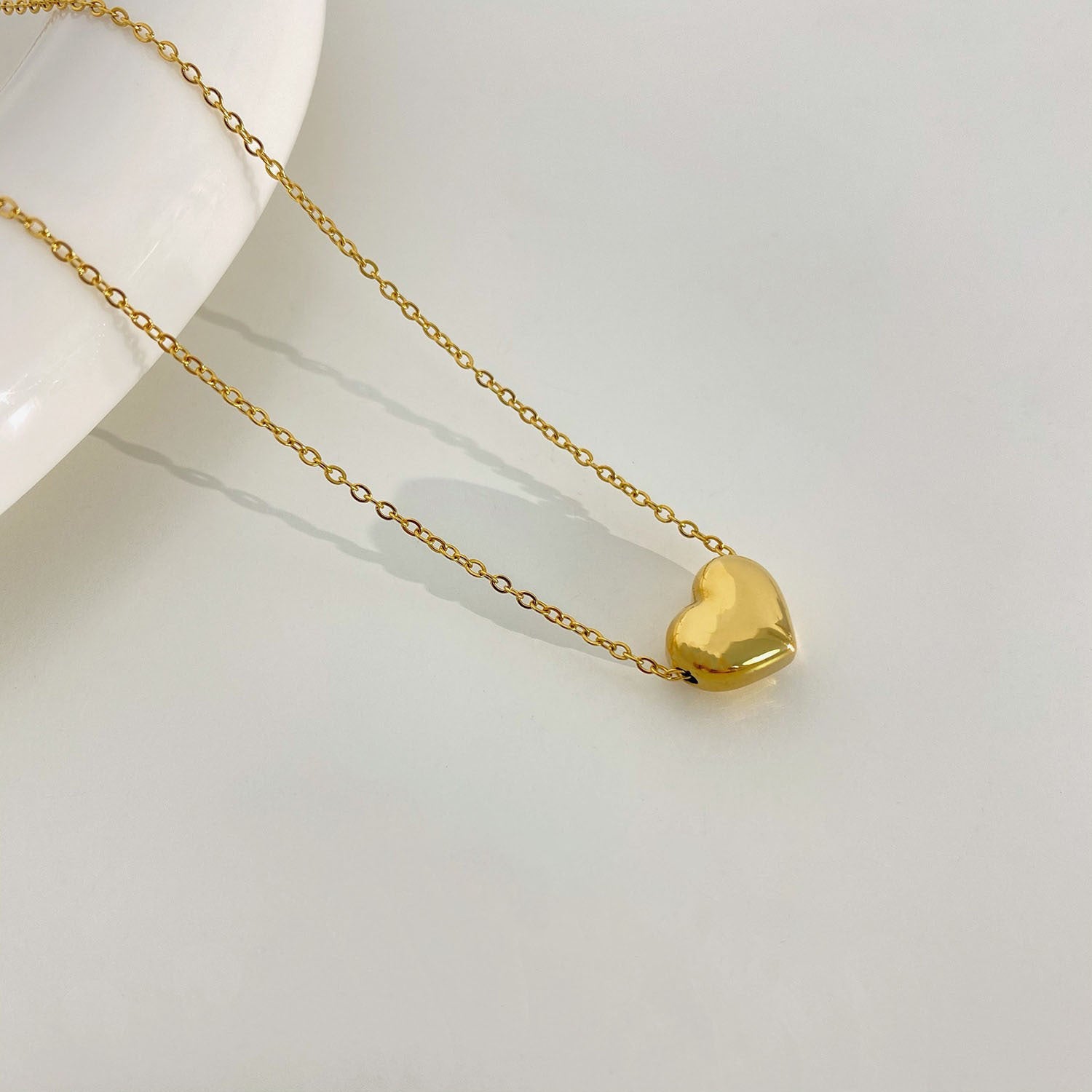 3D Love Heart Necklace Design Sense Clavicle Fashion Jewelry - FASHIONKULTUR
