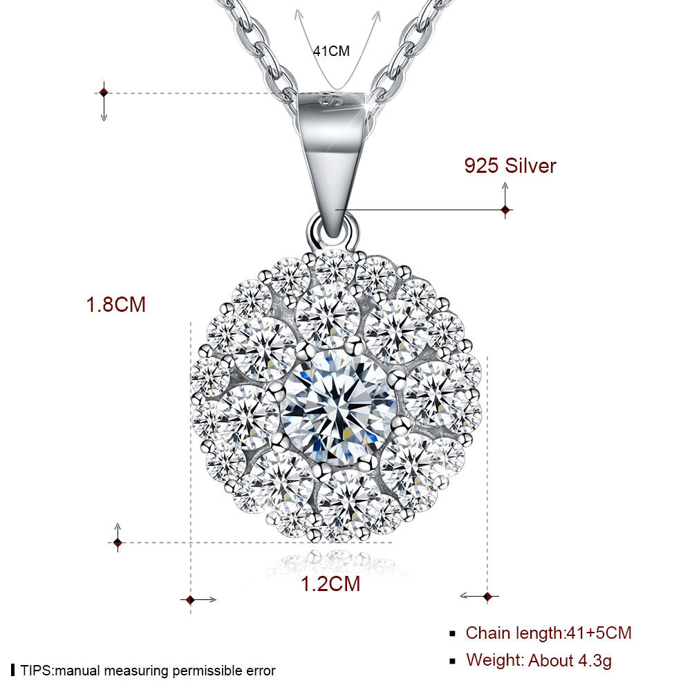 Ladies rotating sterling silver clavicle chain - FASHIONKULTUR