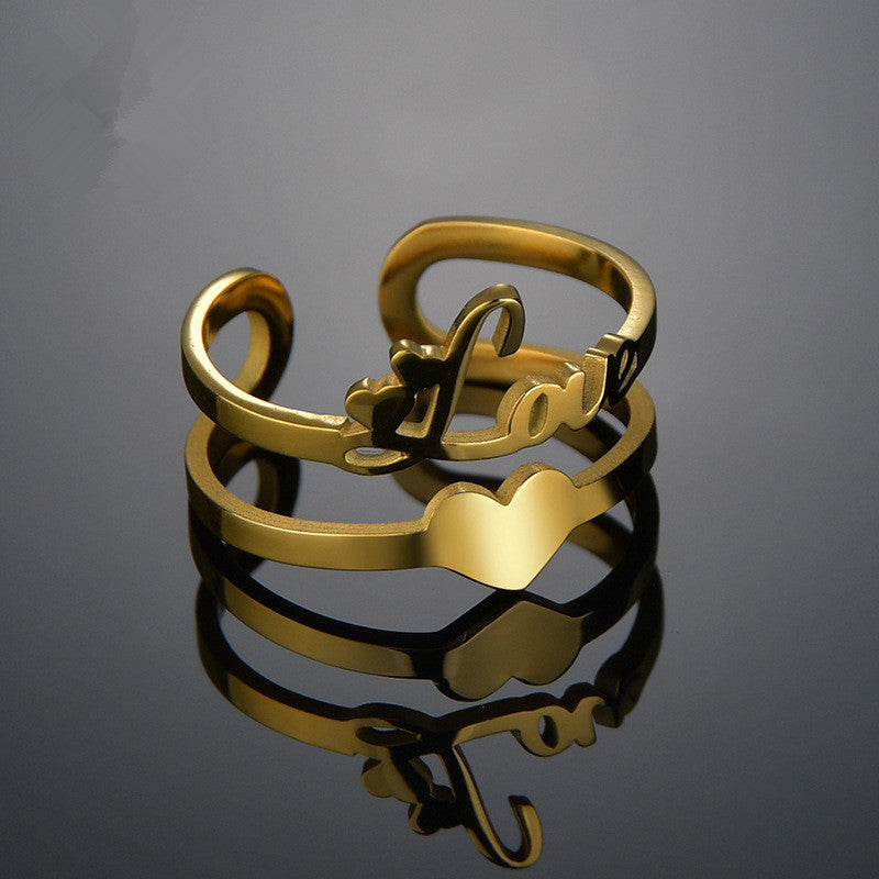 Custom Stainless Steel Ring Anniversary Jewelry - FASHIONKULTUR