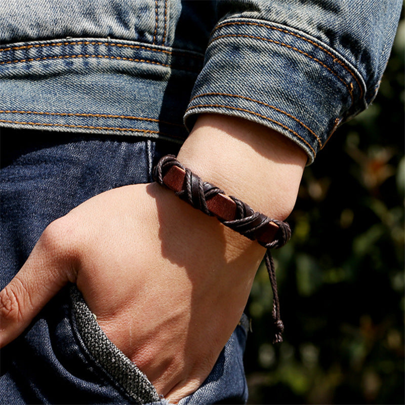 Asgard Crafted Leather Nordic Arm Bracelet - FASHIONKULTUR