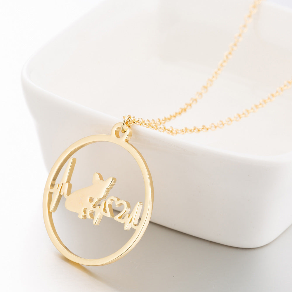 Pet Dog Footprints Paw Necklace Necklaces - FASHIONKULTUR