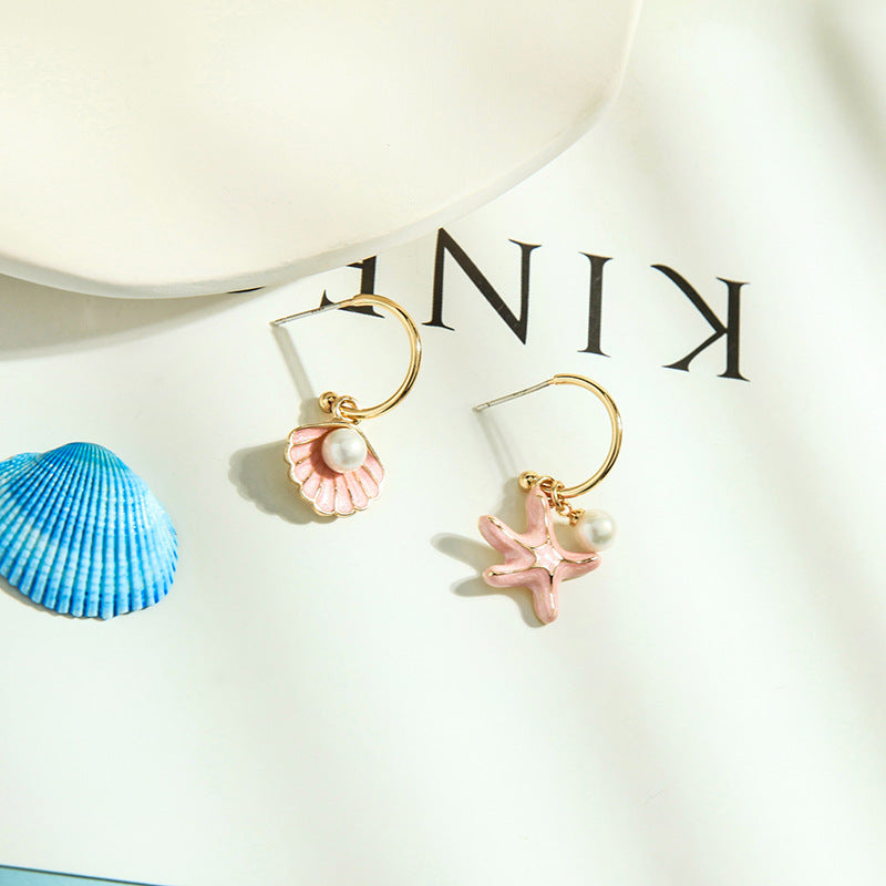 Shell pearl earrings - FASHIONKULTUR