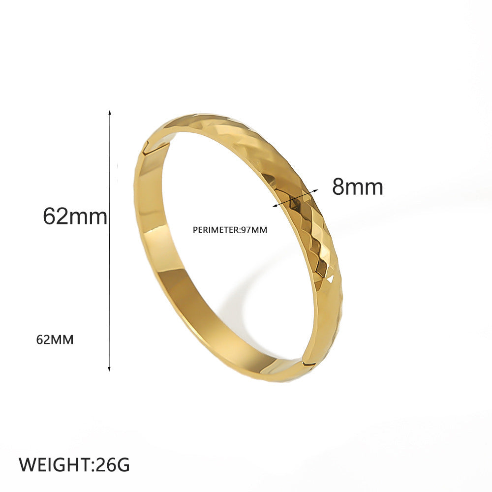 Ins Style Diamond-shaped Sparkling Titanium Steel Bracelet Does Not Fade - FASHIONKULTUR