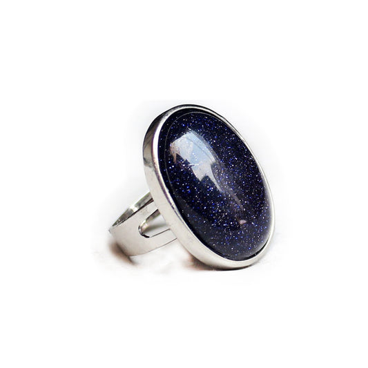 Couple men and women crystal egg oval ring - FASHIONKULTUR