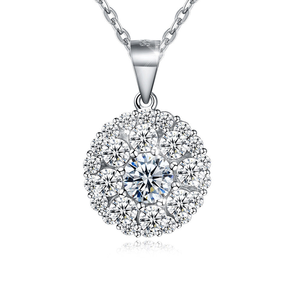 Ladies rotating sterling silver clavicle chain - FASHIONKULTUR