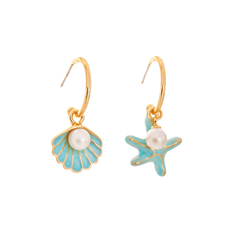 Shell pearl earrings - FASHIONKULTUR