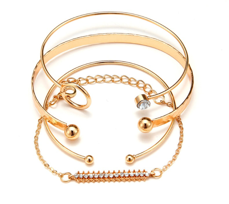 Wind New ol Round Irregular Bracelet Bracelet Alloy Combination - FASHIONKULTUR
