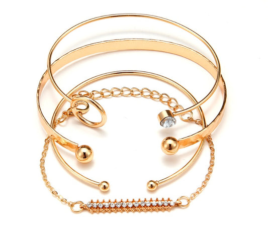 Wind New ol Round Irregular Bracelet Bracelet Alloy Combination - FASHIONKULTUR