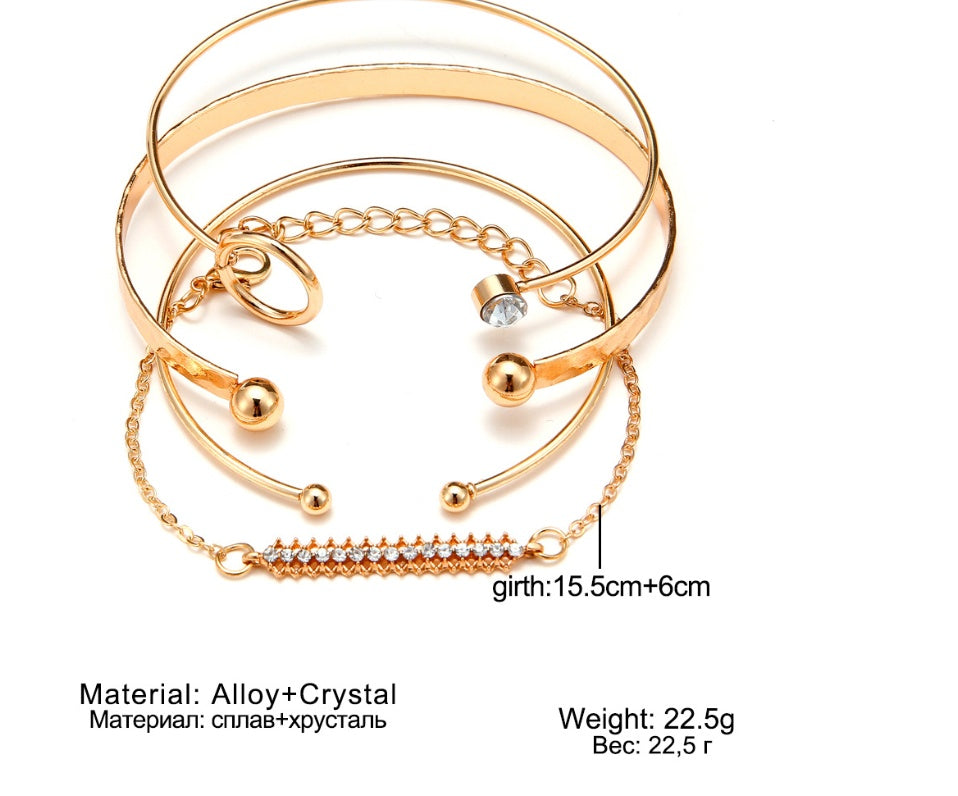 Wind New ol Round Irregular Bracelet Bracelet Alloy Combination - FASHIONKULTUR