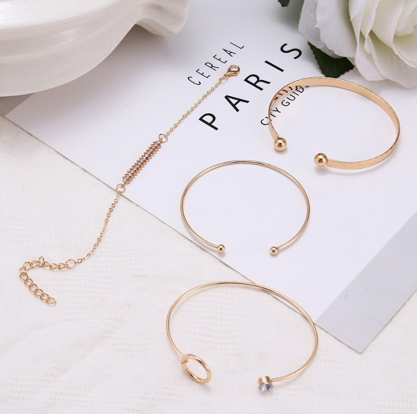 Wind New ol Round Irregular Bracelet Bracelet Alloy Combination - FASHIONKULTUR