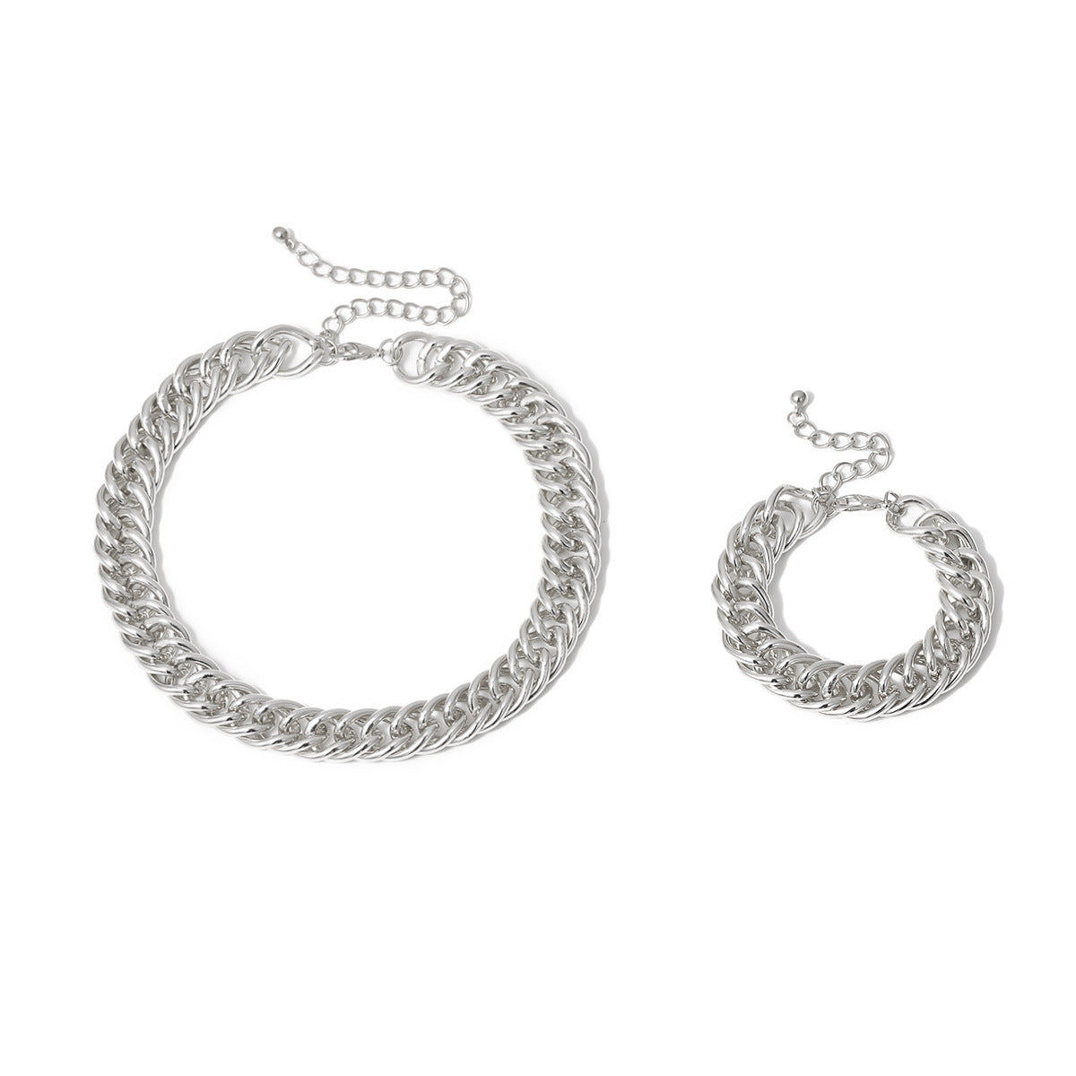Personalized Simple Trend Necklace Bracelet Set - FASHIONKULTUR