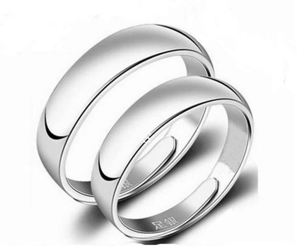 Glossy Ring Simple Men's Silver Ring - FASHIONKULTUR