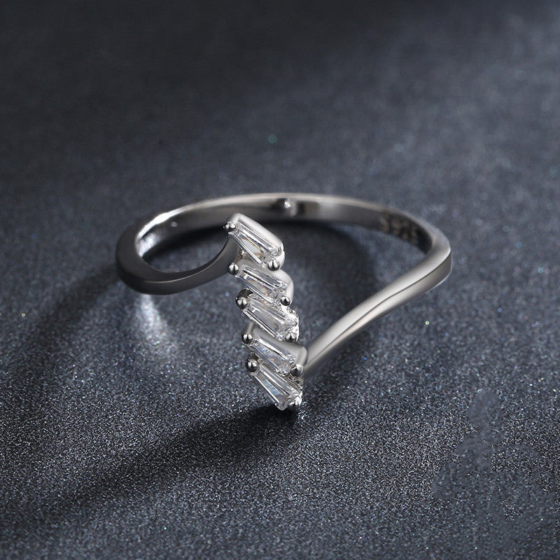 S925 Sterling Silver Ring Female Personality Temperament Geometric Index Finger Ring Fine Ring Original Design Hot Jewelry - FASHIONKULTUR