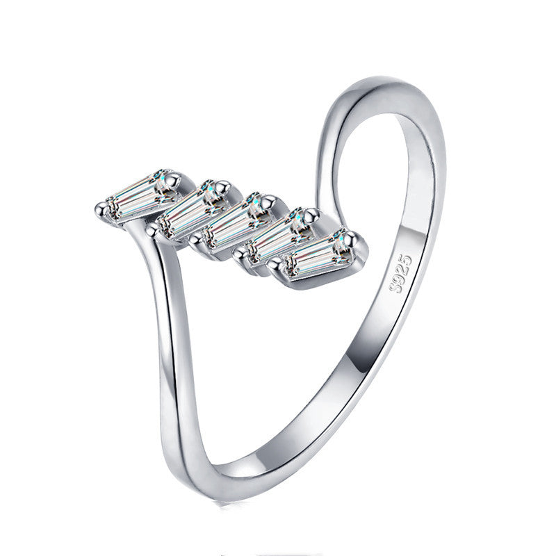 S925 Sterling Silver Ring Female Personality Temperament Geometric Index Finger Ring Fine Ring Original Design Hot Jewelry - FASHIONKULTUR